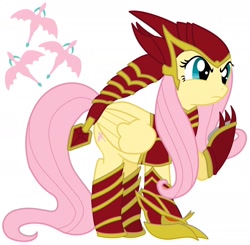 Size: 1650x1620 | Tagged: safe, fluttershy, pegasus, pony, fluttershyvana, league of legends, ponified, shyvana