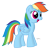 Size: 1844x1807 | Tagged: safe, artist:thebrokencog, derpibooru import, rainbow dash, pegasus, pony, cute, dashabetes, female, happy, mare, multicolored hair, open mouth, simple background, smiling, solo, transparent background