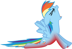 Size: 3571x2425 | Tagged: safe, artist:porygon2z, rainbow dash, pegasus, pony, eyes closed, open mouth, ouch, pain, rainbow dumb, reality ensues, screaming, simple background, solo, sunburn, transparent background, vector