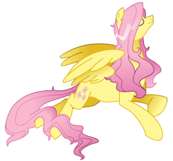 Size: 2684x2490 | Tagged: safe, artist:kilo, fluttershy, pegasus, pony, eyes closed, high res, simple background, solo, spread wings, transparent background