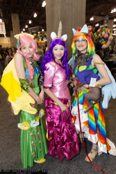 Size: 1365x2048 | Tagged: safe, fluttershy, rainbow dash, rarity, human, cosplay, irl, irl human, photo