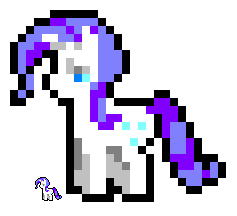 Size: 237x216 | Tagged: safe, artist:yamashta, rarity, pony, unicorn, female, horn, mare, pixel art, pixels as big as hams, solo