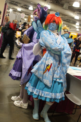 Size: 1365x2048 | Tagged: safe, rainbow dash, twilight sparkle, human, cosplay, irl, irl human, photo