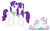 Size: 2127x1312 | Tagged: safe, artist:jaquelindreamz, elusive, rarity, silver bell, sweetie belle, pony, unicorn, female, male, puddle, rarilusive, rule 63, self ponidox, selfcest, shipping, straight, wet, wet mane, wet mane rarity