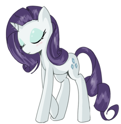 Size: 670x684 | Tagged: safe, artist:prozenconns, rarity, pony, unicorn, blushing, eyes closed, simple background, solo, transparent background