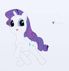 Size: 1105x1140 | Tagged: safe, artist:dennyhooves, rarity, fly, pony, unicorn, female, horn, mare, white coat