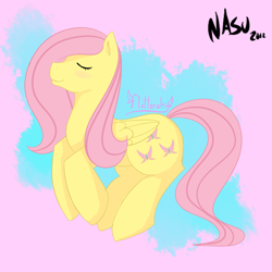 Size: 2000x2000 | Tagged: safe, artist:nasuni, fluttershy, pegasus, pony, female, high res, mare, solo