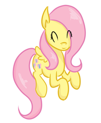 Size: 1113x1349 | Tagged: dead source, safe, artist:fribox, fluttershy, pegasus, pony, eyes closed, female, simple background, solo, white background