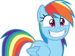 Size: 4267x3158 | Tagged: safe, artist:tortya, derpibooru import, rainbow dash, pegasus, pony, absurd resolution, cute, dashabetes, female, happy, simple background, smiling, solo, transparent background, vector