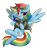 Size: 1850x1950 | Tagged: safe, artist:renokim, derpibooru import, rainbow dash, pegasus, pony, backwards cutie mark, bomber jacket, clothes, crossed hooves, goggles, jacket, leather jacket, simple background, smug, solo, spread wings, transparent background, wings