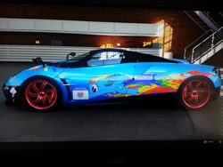 Size: 1024x768 | Tagged: safe, rainbow dash, pegasus, pony, car, forza motorsport 5, pagani, pagani huayra