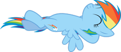 Size: 1280x557 | Tagged: safe, artist:dipi11, derpibooru import, rainbow dash, pegasus, pony, rainbow falls, .ai available, relaxing, simple background, smiling, solo, transparent background, vector