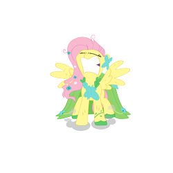 Size: 3000x3000 | Tagged: dead source, safe, artist:spaerk, fluttershy, pegasus, pony, clothes, dress, gala dress, high res, simple background, solo, transparent background