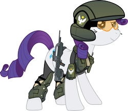 Size: 2600x2242 | Tagged: dead source, safe, artist:mackaged, rarity, pony, unicorn, crossover, halo (series), high res, simple background, transparent background, unsc, vector