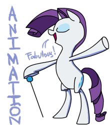 Size: 327x371 | Tagged: safe, artist:justdayside, rarity, pony, unicorn, animated at source, bipedal, dancing, fabulous, female, mare, simple background, transparent background