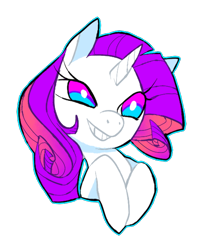 Size: 500x600 | Tagged: safe, artist:tearzah, rarity, pony, unicorn, female, mare, psychedelic, purple mane, solo, white coat