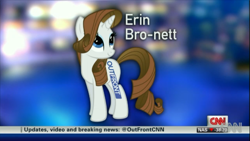 Size: 1271x717 | Tagged: safe, artist:the smiling pony, edit, rarity, oc, pony, unicorn, brony, cable news network, cnn, erin bro-nett, news, plagiarism, recolor