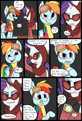 Size: 781x1156 | Tagged: safe, artist:metal-kitty, rainbow dash, rarity, pegasus, pony, unicorn, comic:expiration date, comic, crossover, expiration date, rainbow scout, rarispy, team fortress 2