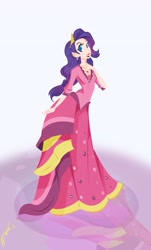 Size: 1956x3229 | Tagged: safe, artist:rainekitty, rarity, clothes, dress, gala dress, humanized