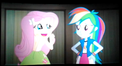 Size: 1340x731 | Tagged: safe, screencap, fluttershy, rainbow dash, equestria girls, rainbow rocks, baby face, cute, cute face