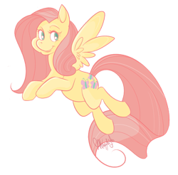 Size: 673x663 | Tagged: safe, artist:snarkies, fluttershy, pegasus, pony, simple background, solo, white background