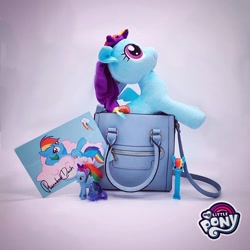 Size: 750x750 | Tagged: safe, derpibooru import, rainbow dash, autograph, brushable, irl, my little pony logo, official, photo, plushie, purse, toy