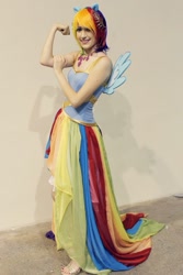 Size: 601x901 | Tagged: safe, artist:crystalwolfheart, rainbow dash, human, cosplay, irl, irl human, photo