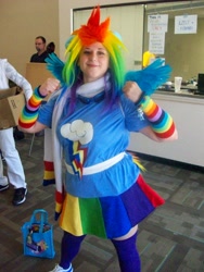 Size: 2304x3072 | Tagged: safe, rainbow dash, human, cosplay, irl, irl human, photo