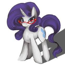 Size: 500x500 | Tagged: safe, artist:cyanidaloblivion, rarity, pony, unicorn, glasses, rarity's glasses, solo