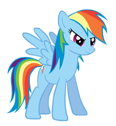 Size: 3000x3263 | Tagged: safe, artist:rudahn, derpibooru import, rainbow dash, pegasus, pony, .eps available, angry, double mane, simple background, solo, spread wings, transparent background, vector, wings