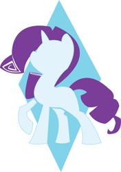 Size: 780x1108 | Tagged: safe, artist:php27, rarity, pony, unicorn, abstract background, female, mare, raised hoof, silhouette, solo