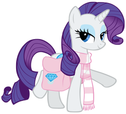 Size: 4000x3624 | Tagged: safe, artist:shelltoon, rarity, pony, unicorn, absurd resolution, clothes, scarf, simple background, solo, transparent background