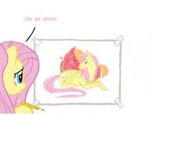 Size: 1180x950 | Tagged: safe, edit, big macintosh, fluttershy, earth pony, pegasus, pony, fluttermac, forever alone, i'm so alone, male, meme, shipping, stallion, straight