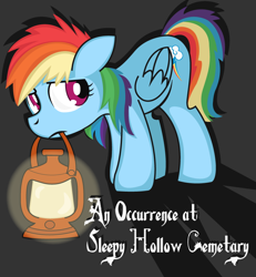 Size: 760x823 | Tagged: safe, artist:dbkit, rainbow dash, pegasus, pony, cover art, fanfic, filly, lantern, scared, younger