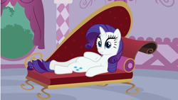 Size: 1920x1080 | Tagged: safe, artist:adcoon, rarity, pony, unicorn, fainting couch, sofa, solo