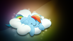 Size: 1920x1080 | Tagged: safe, artist:2bitmarksman, artist:abydos91, artist:jave-the-13, rainbow dash, pegasus, pony, collaboration, cloud, sleeping, sleepydash, vector, wallpaper