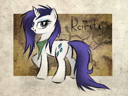 Size: 945x709 | Tagged: safe, artist:kejifox, rarity, pony, unicorn, bandana, solo, wet, wet mane, wet mane rarity