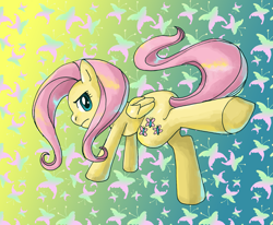 Size: 2827x2331 | Tagged: safe, artist:lotothetrickster, fluttershy, pegasus, pony, female, high res, mare, solo