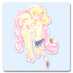 Size: 900x900 | Tagged: safe, artist:bon-bon-bunny, fluttershy, pegasus, pony, precure, pretty cure, smile precure, yayoi kise