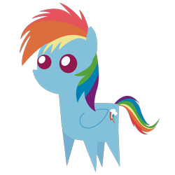 Size: 2500x2500 | Tagged: safe, artist:moonlightfan, derpibooru import, rainbow dash, pegasus, pony, female, filly, filly rainbow dash, pointy ponies, simple background, transparent background