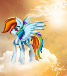 Size: 2200x2500 | Tagged: safe, artist:lyuba1211, rainbow dash, pegasus, pony, detailed background, female, mare, solo