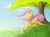 Size: 1335x1000 | Tagged: safe, artist:pooryorick, fluttershy, pegasus, pony, enjoying, eyes closed, folded wings, prone, solo, tree, under the tree, windswept mane