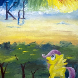 Size: 1500x1500 | Tagged: safe, artist:tridgeon, fluttershy, pegasus, pony, elements of harmony, oil painting, traditional art