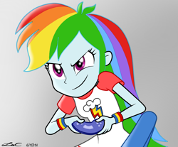 Size: 900x745 | Tagged: safe, artist:lisan1997, rainbow dash, equestria girls, rainbow rocks, controller, solo, video game