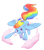 Size: 862x971 | Tagged: safe, artist:zapsi, derpibooru import, rainbow dash, pegasus, pony, cloud, flying, looking away, looking sideways, simple background, smiling, solo, spread wings, transparent background, wings