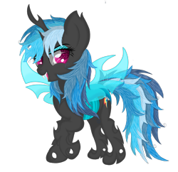 Size: 3100x3000 | Tagged: safe, artist:law44444, rainbow dash, changeling, blue changeling, changelingified, solo