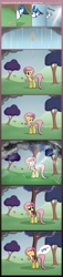 Size: 840x3674 | Tagged: safe, artist:subjectnumber2394, fluttershy, pegasus, pony, comic, fluttertree, leafing the dream, tree, yay