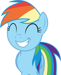 Size: 6001x7365 | Tagged: safe, artist:deratrox, derpibooru import, rainbow dash, pegasus, pony, all bottled up, .svg available, absurd resolution, best friends until the end of time, cute, dashabetes, rainbow dash is best facemaker, simple background, smiling, transparent background, vector