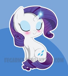 Size: 700x789 | Tagged: safe, artist:erysz, rarity, pony, unicorn, chibi, female, horn, mare, white coat