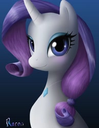 Size: 2159x2777 | Tagged: safe, artist:raynaron, rarity, pony, unicorn, bust, high res, looking at you, solo